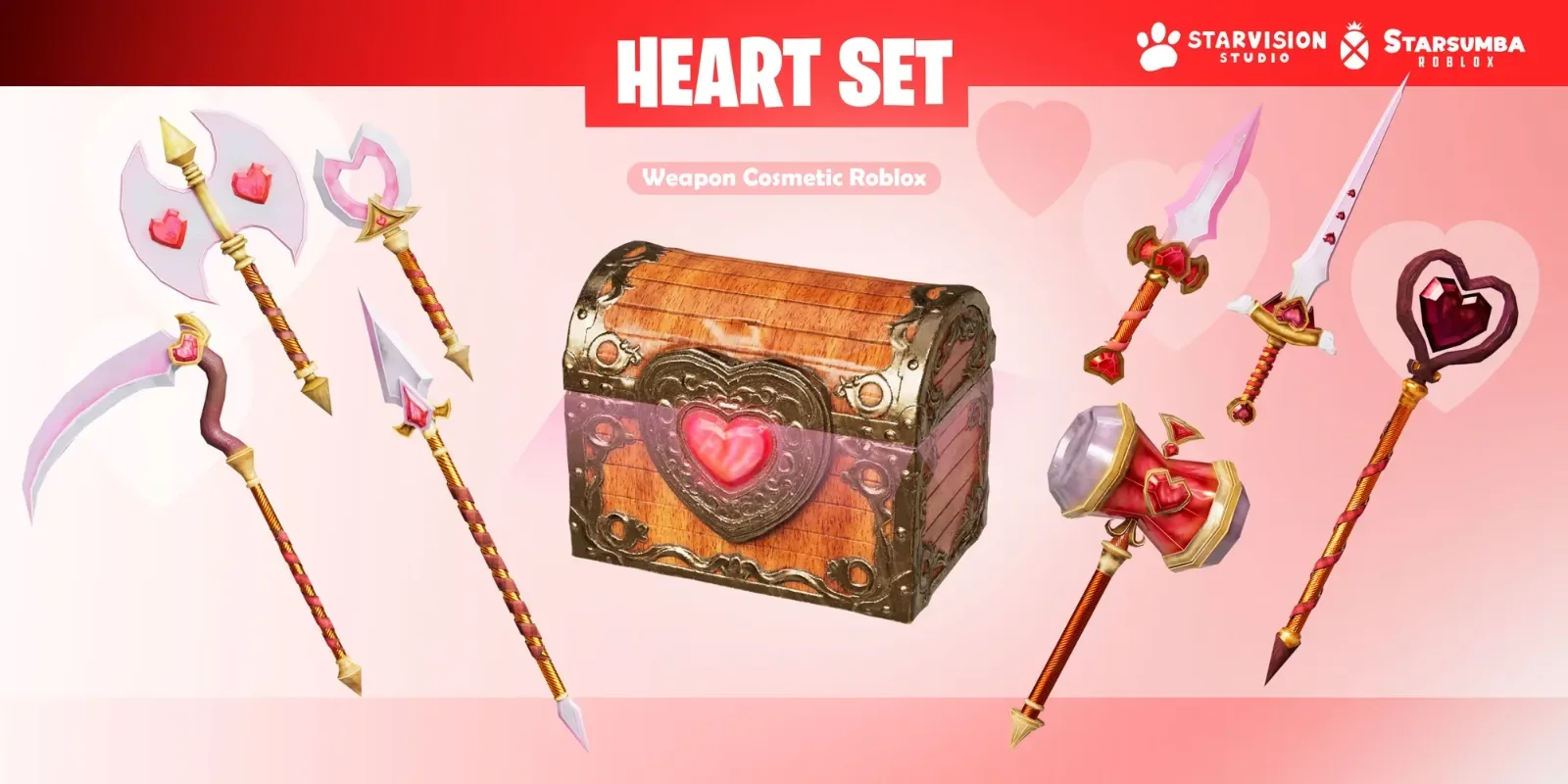 Heart set Game Asset preview