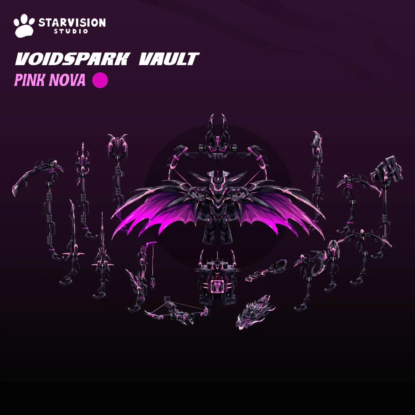 Voidspark Vault Pink Nova Game Asset preview