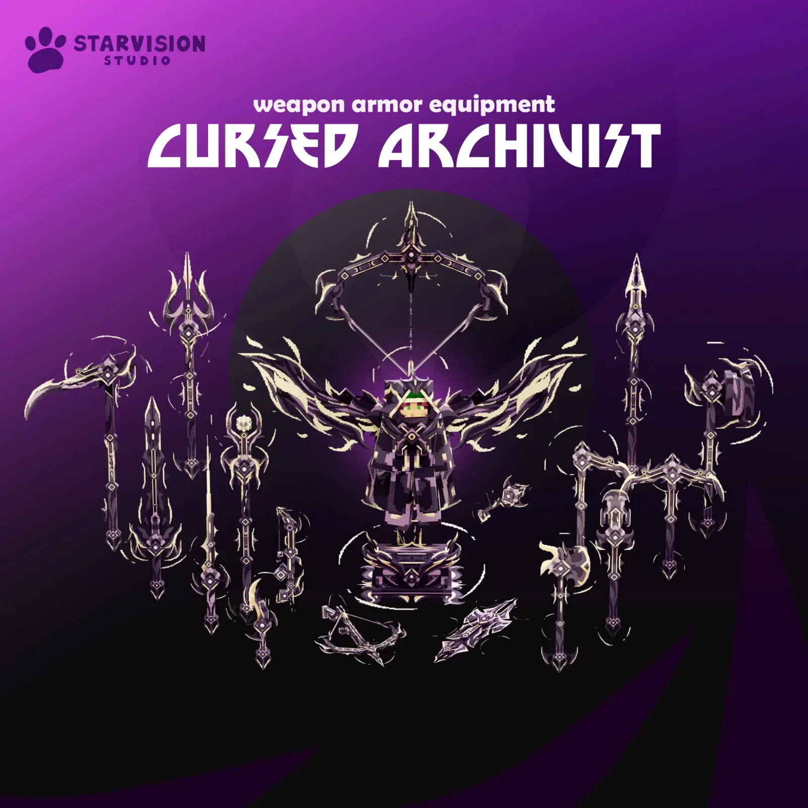 Cursed Archivist Game Asset preview