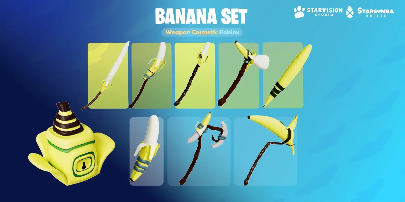 Banana Set Game Asset preview