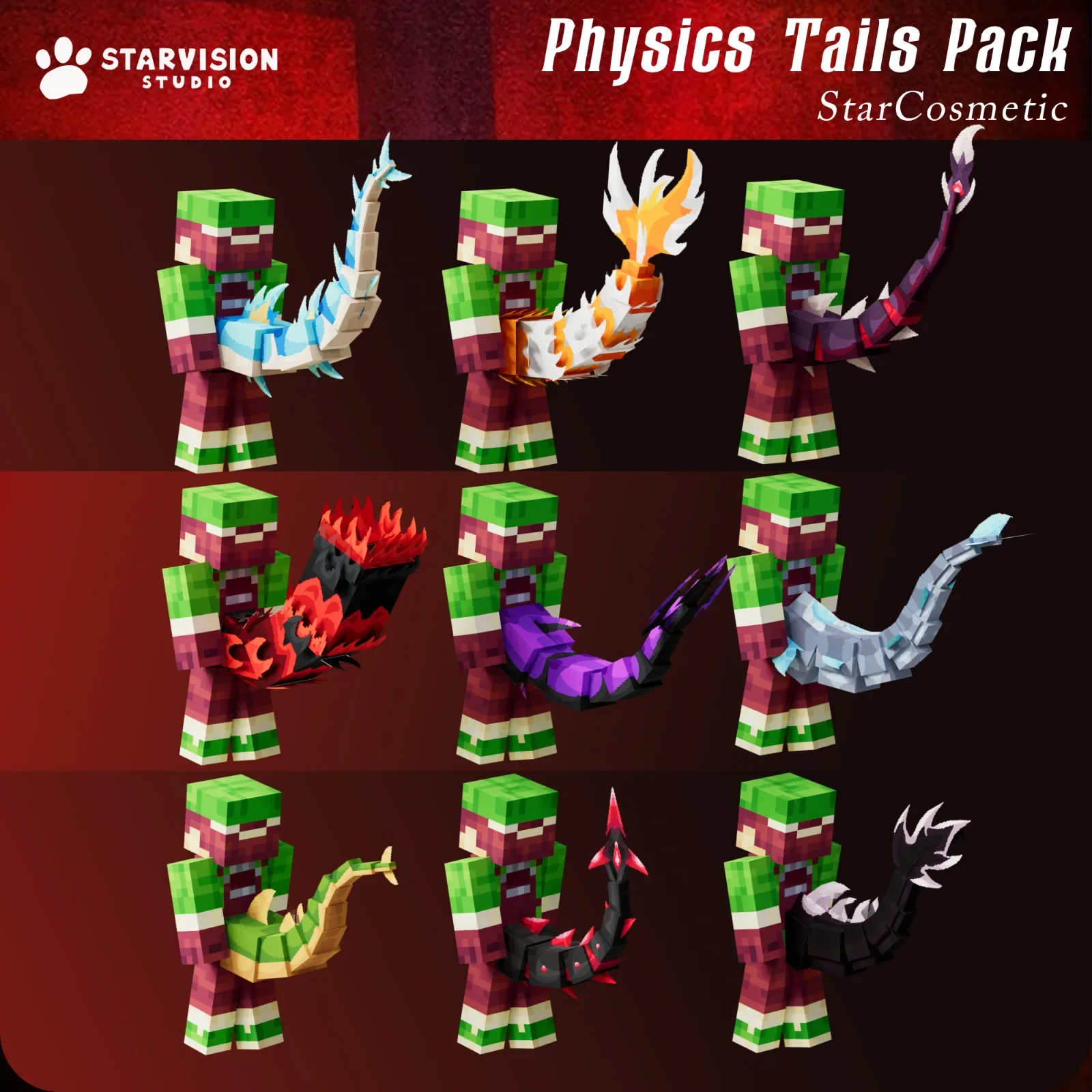 Physics Tails Pack Game Asset preview