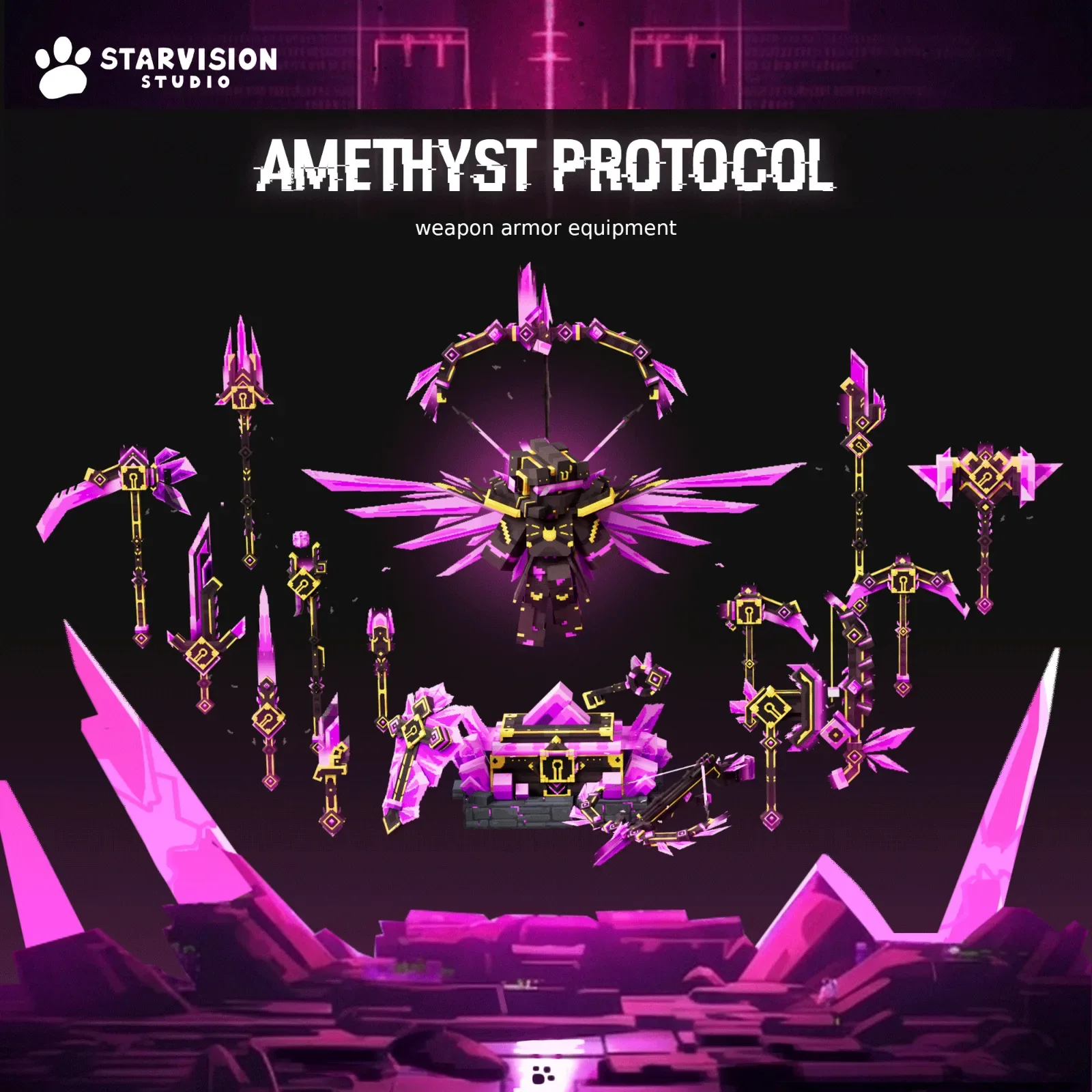 Amethyst Protocol Pack Game Asset preview