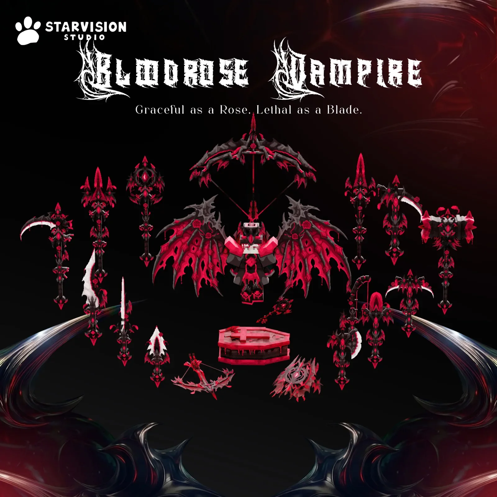 BloodRose Vampire Game Asset preview